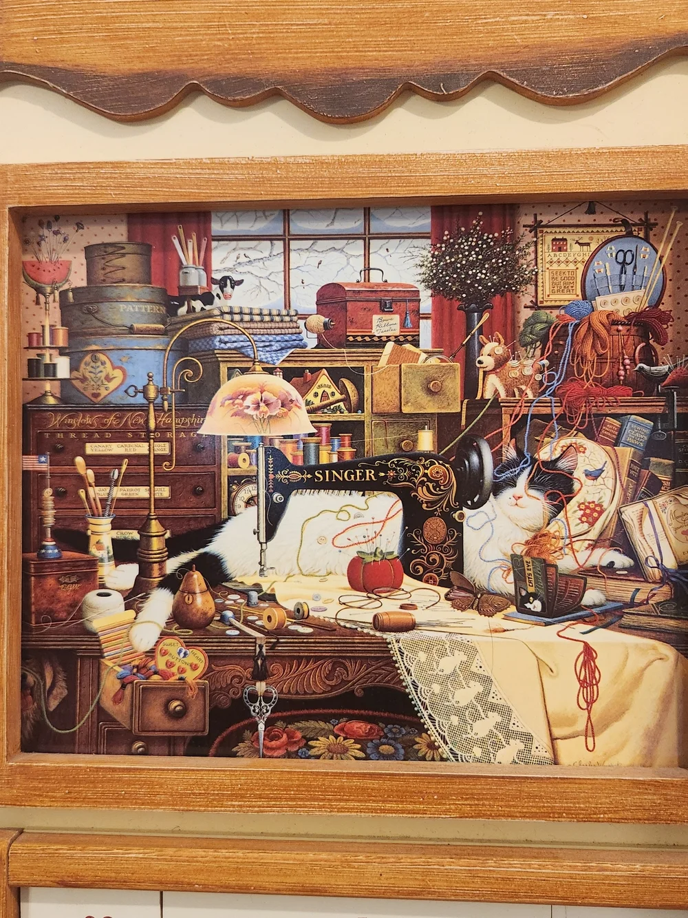 Charles Wysocki Wooden Perpetual Wall Calendar 